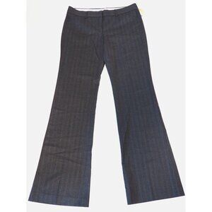 Theory Charcoal Gray Pinstriped Max C Wide Leg Pants, US Size 10, NWT! $275